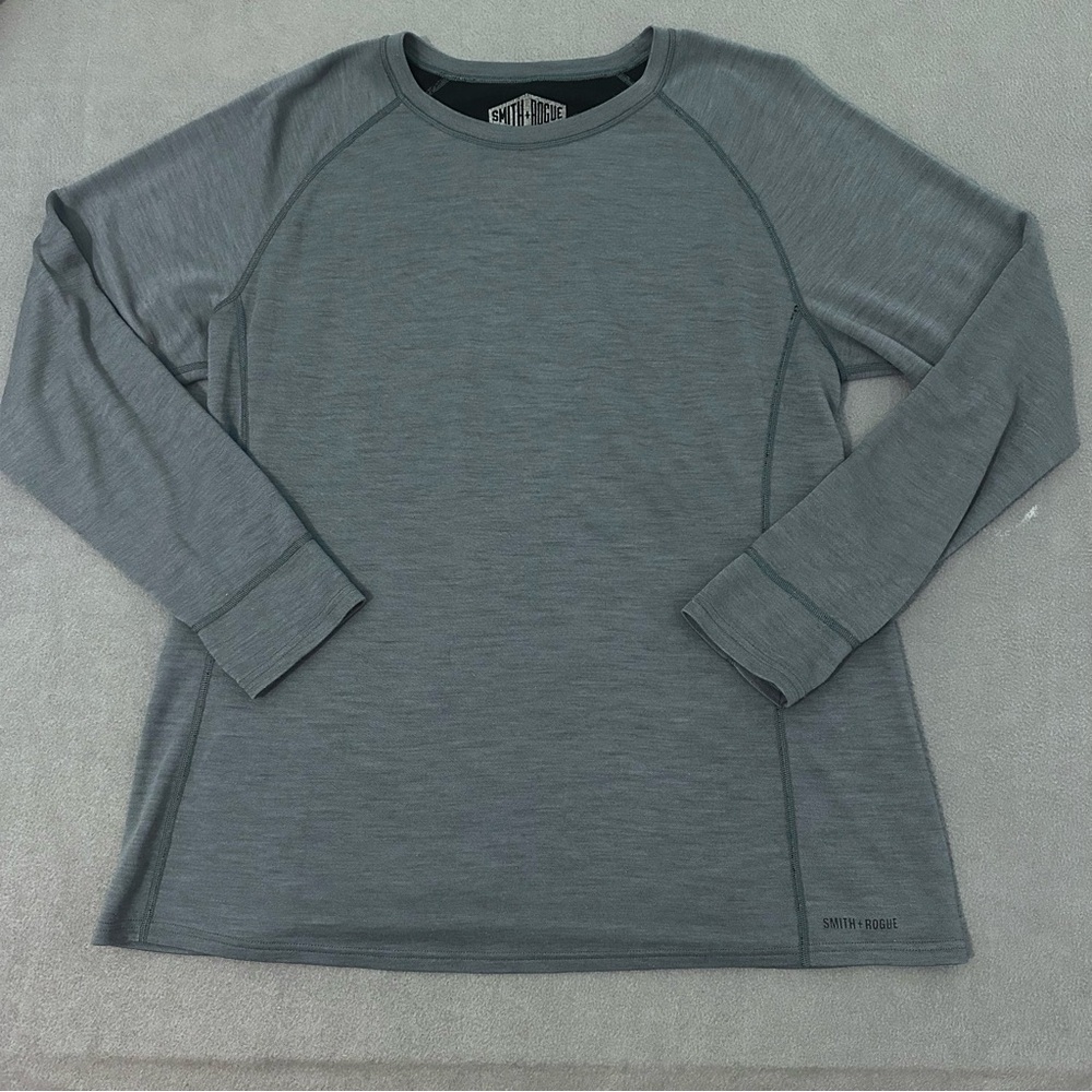 Smith + Rogue Blue Baselayer Mens XXL 2XL Wool Blend